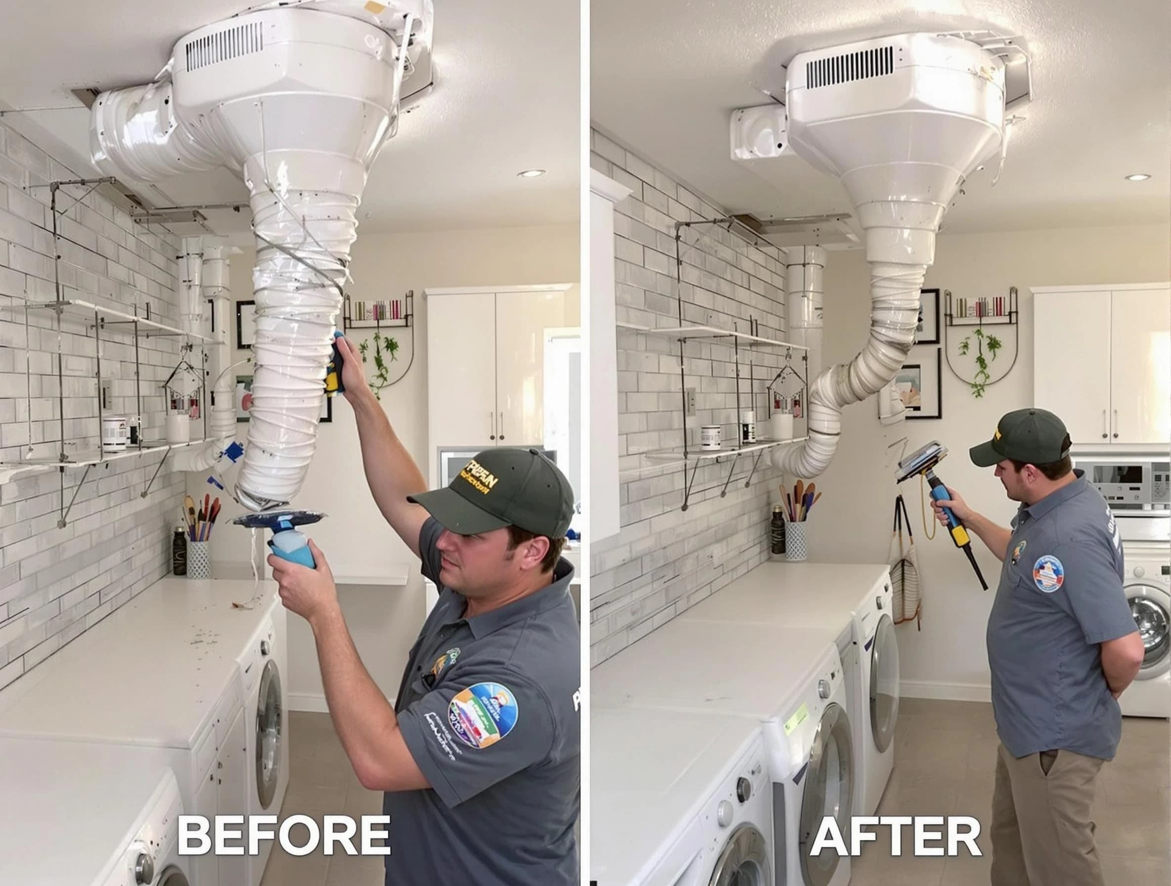Professional dryer exhaust vent cleaning by Nashville Dryer Vent Cleaning in Nashville