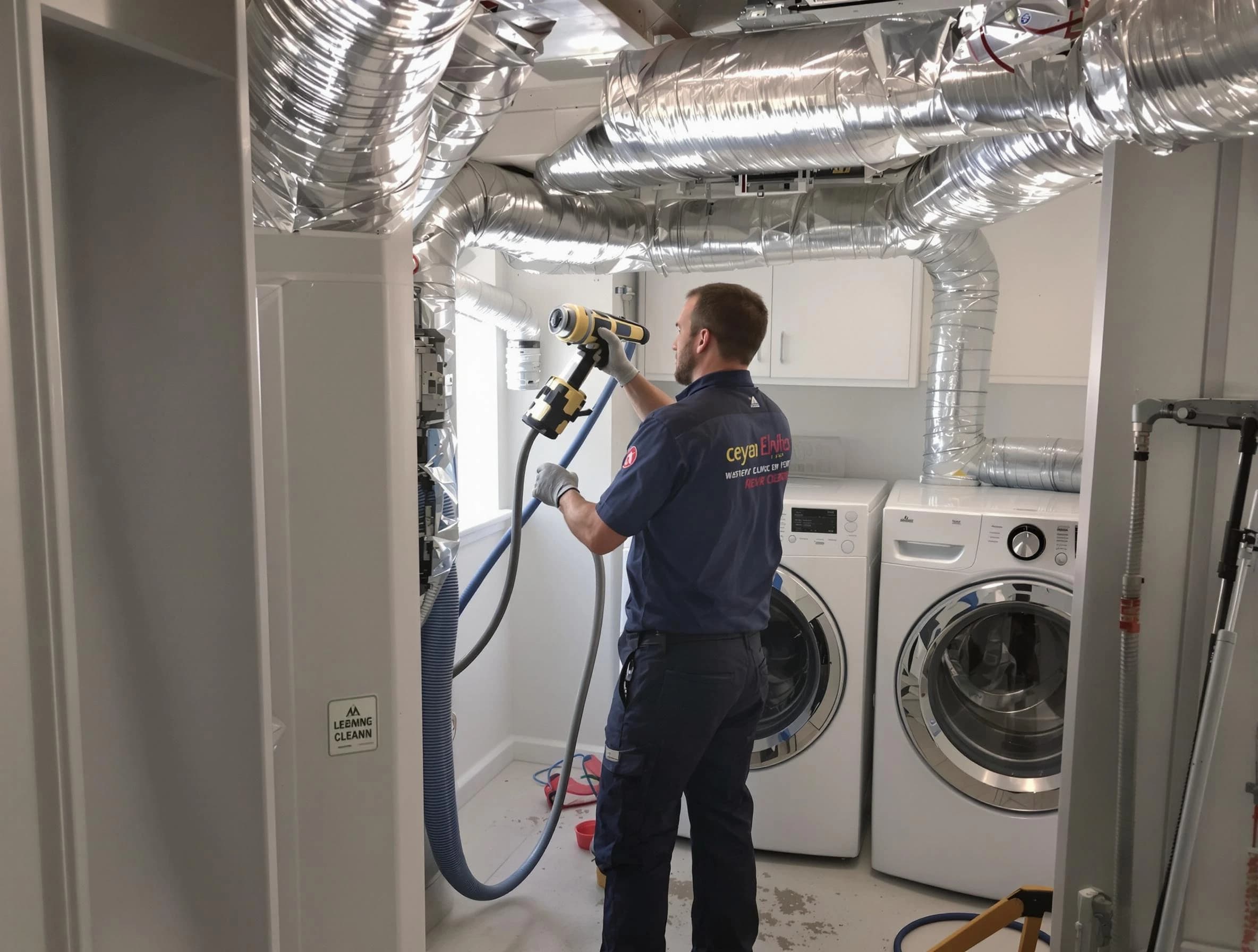 Nashville Dryer Vent Cleaning specialist using advanced equipment for thorough duct cleaning in Nashville