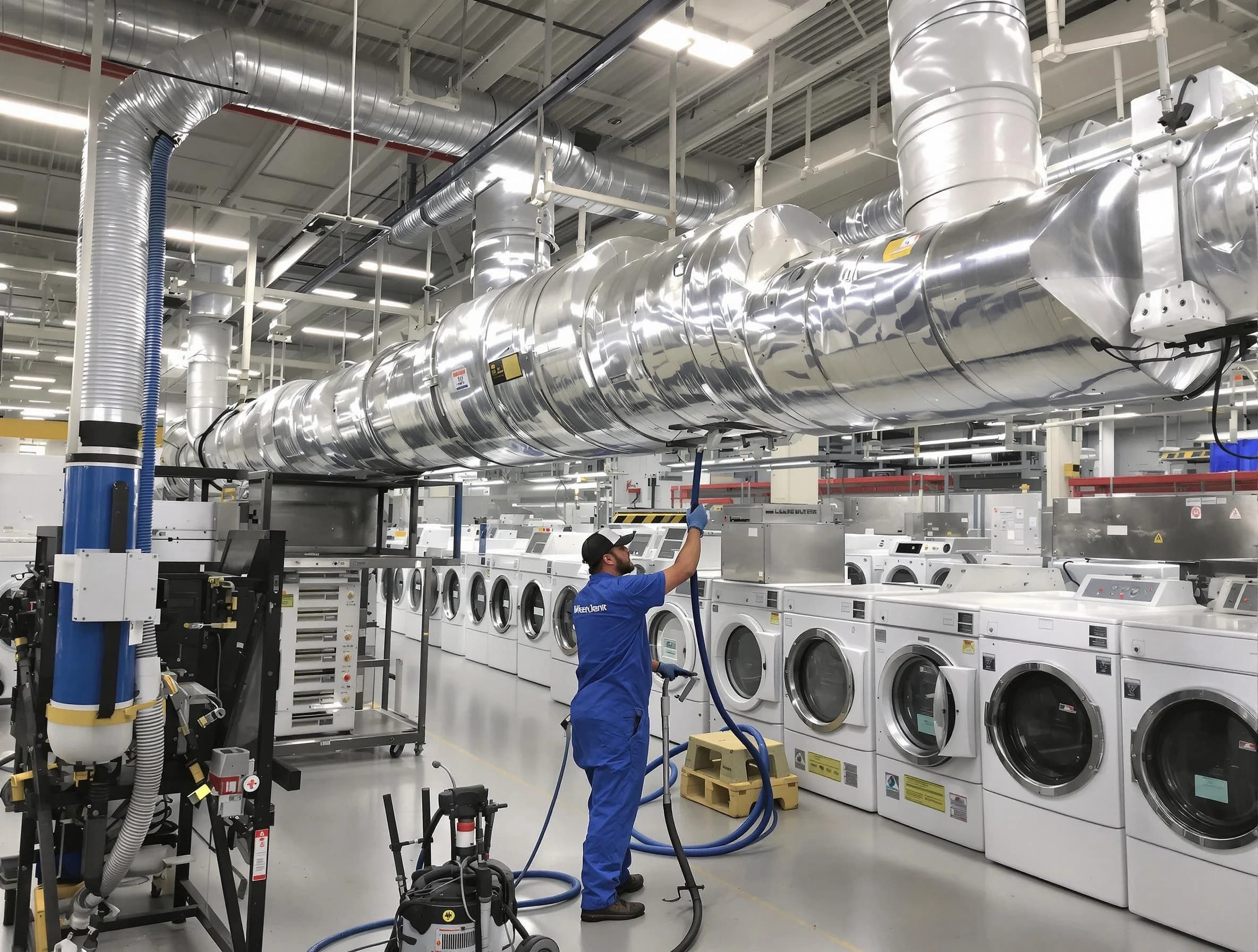 Nashville Dryer Vent Cleaning team performing heavy-duty industrial dryer vent cleaning in Nashville