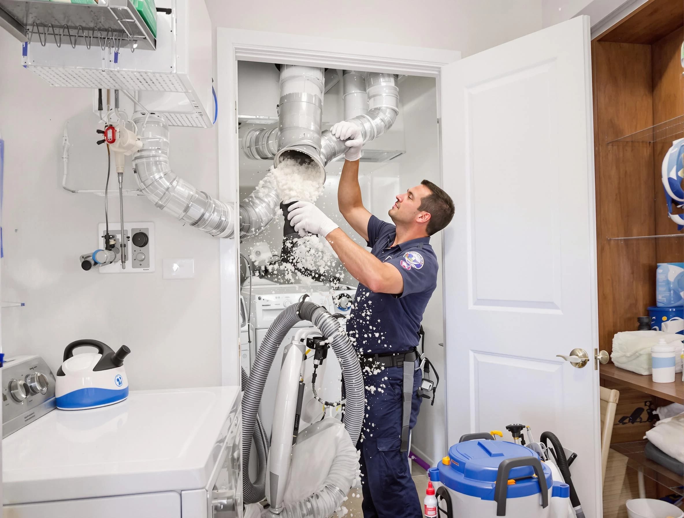 Nashville Dryer Vent Cleaning technician delivering thorough residential dryer vent cleaning service in Nashville