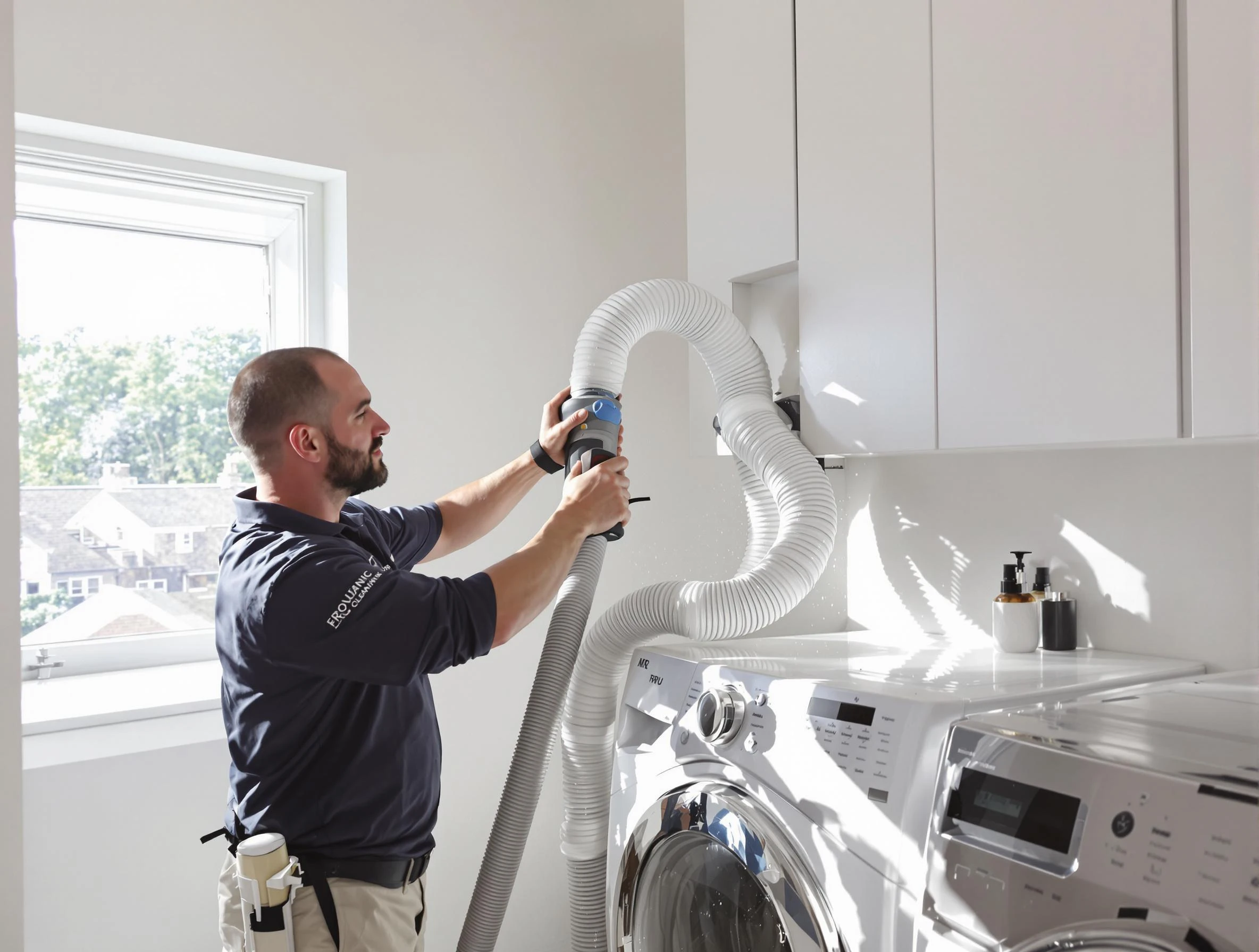 Certified Nashville Dryer Vent Cleaning technician performing dryer vent cleaning in Nashville